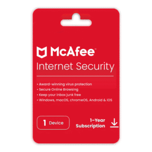 McAfee Internet Security - 1 Device for 1 Year